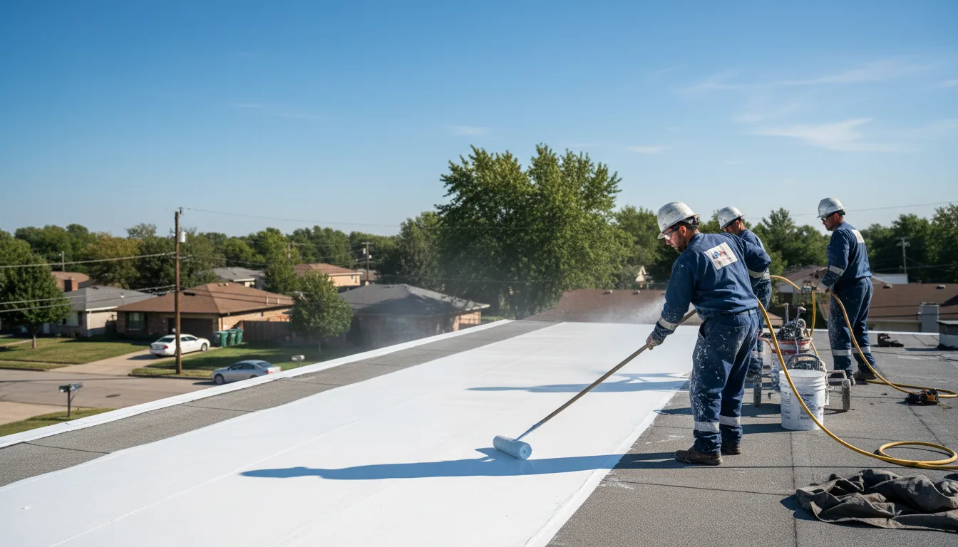 Commercial roof coating in Trilla, IL near me